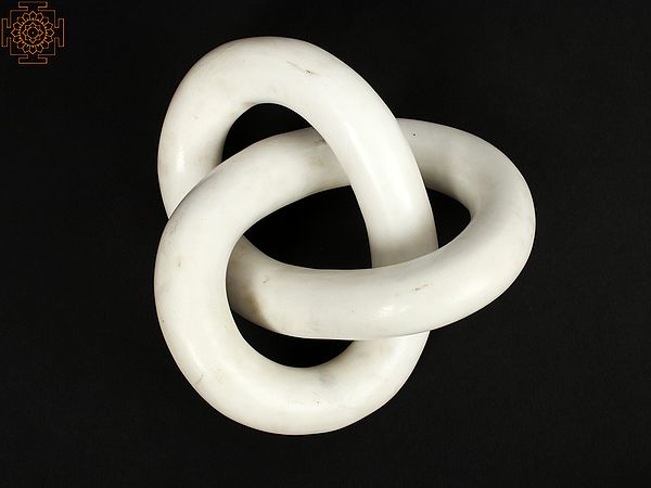 8" Knot - Carved Single Piece of Marble | Designer Showpiece