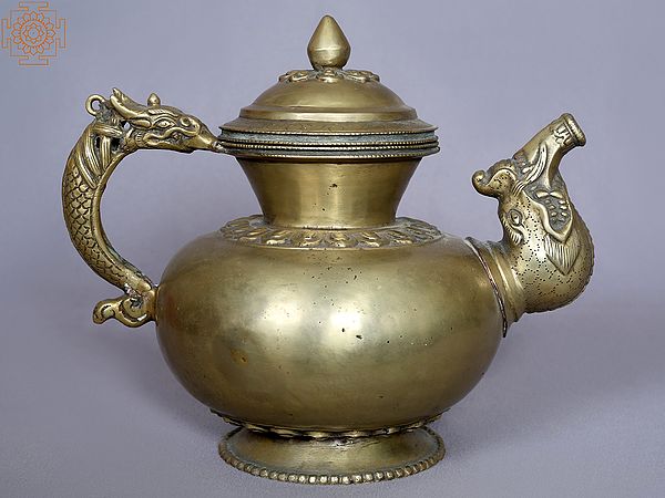 11'' Designer Tea Pot From Nepal | Copper Vessel