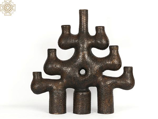 28" Designer Brass Candle Holder