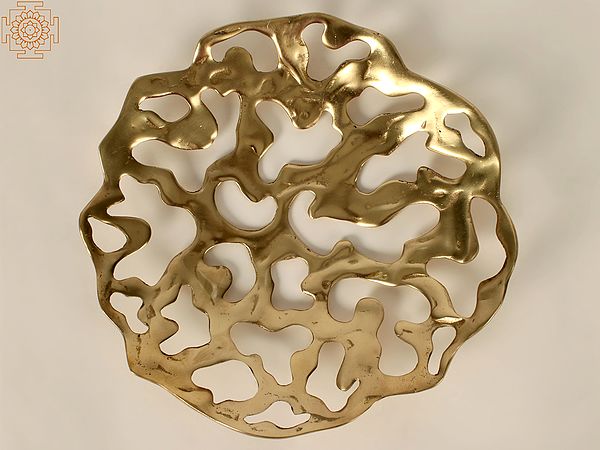 11" Designer Fruit Bowl in Brass