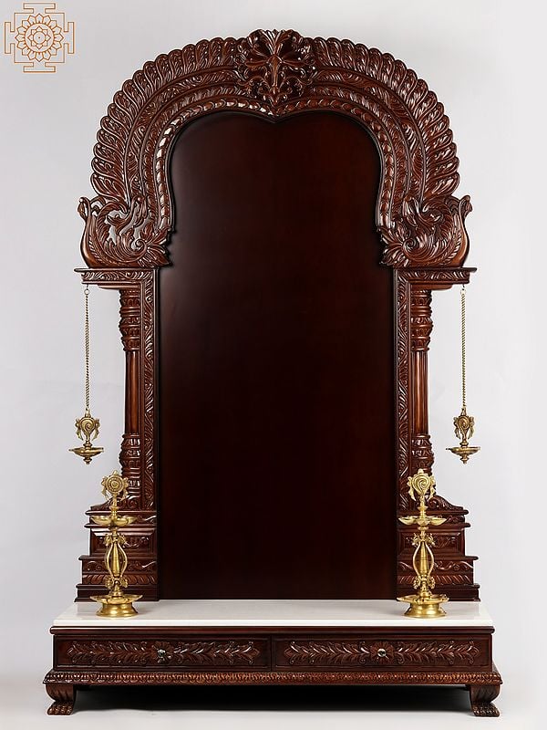 71'' Super Large Thiruvachi Wooden Frame For Hindu Idols | Made In India | Wood and Marble