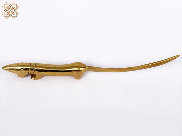 8'' Abstract Mouse with Long Tail | Brass
