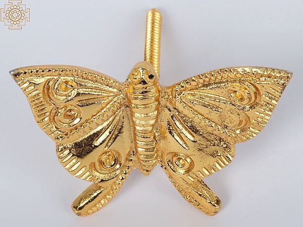 3'' Small Beautiful Gold-Plated Butterfly | Wall Hanging | Brass