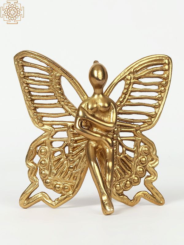 3" Small Brass Butterfly Fairy | Decorative Piece