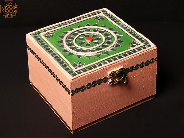 6" Wooden Designer Jewelry Box