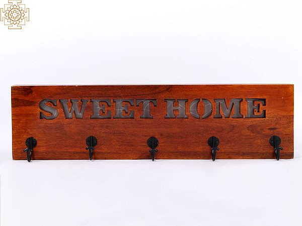 30'' Sweet Home Clothes Carrying Wall Hook | Wood | Home Decor