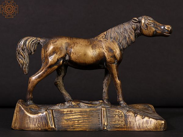 6" Horse in Brass | Decorative Showpiece