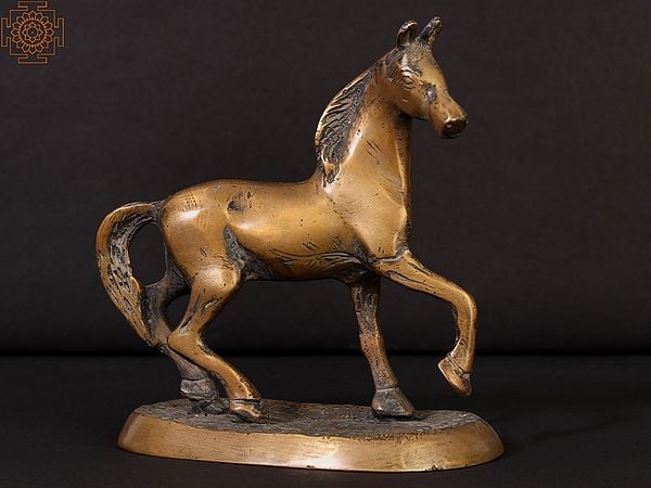 5" Small Walking Horse in Brass
