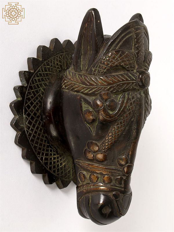 5" Small Wall Hanging Horse Head in Brass