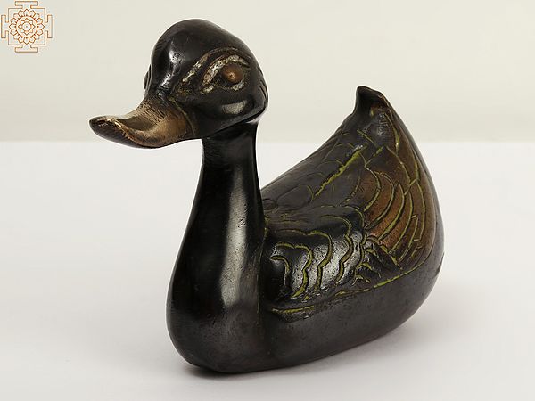 6" Small Brass Decorative Duck