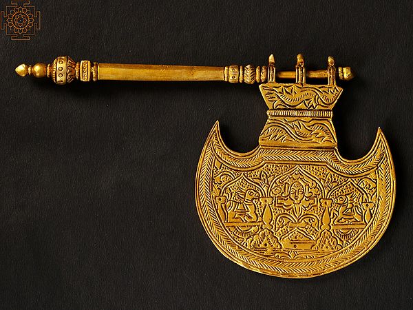 7" Brass Decorative Hand-Held Pankha