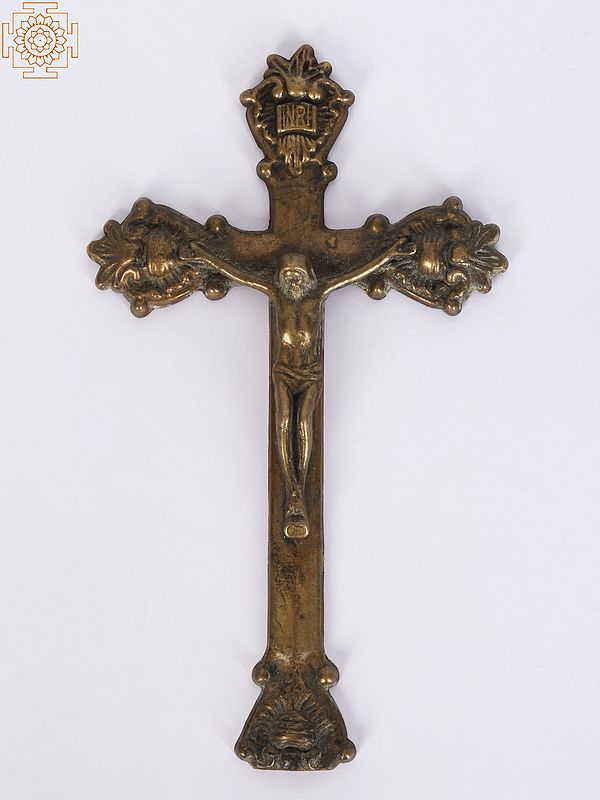 7" Brass Crucifix | Jesus Christ on Cross