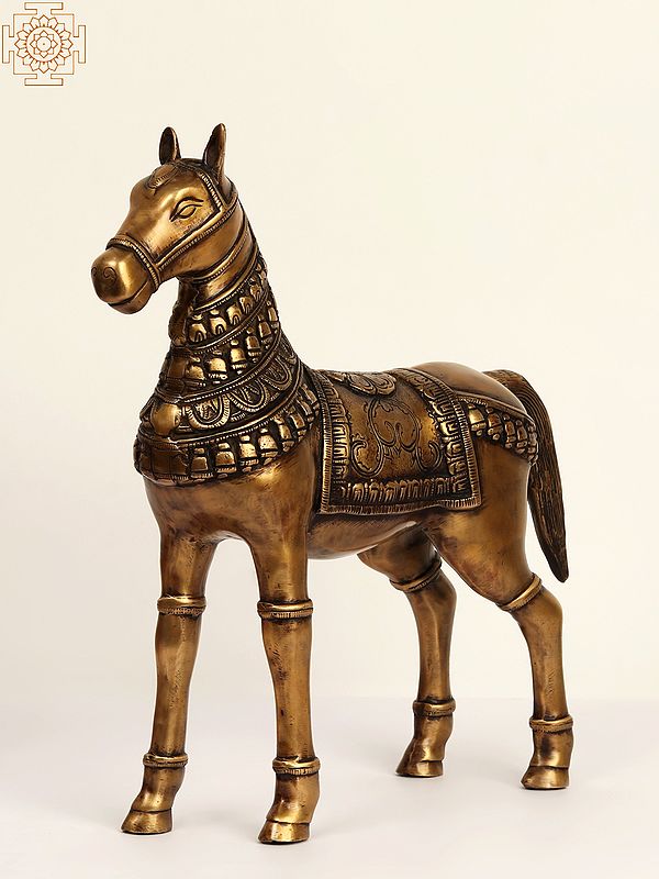16" Decorative Horse | Brass Statue