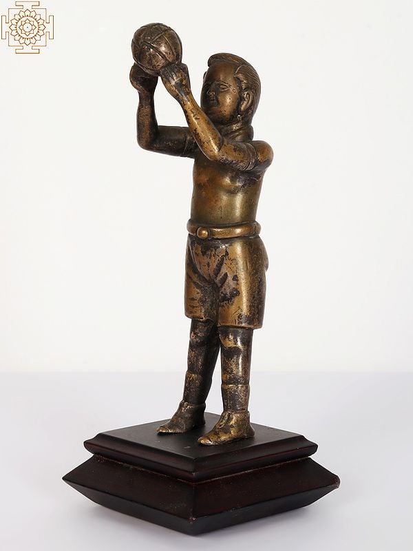 9" Volleyball Player Boy Bronze Statue