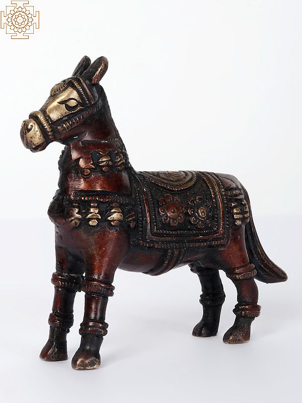 4" Small Decorative Horse in Brass | Home Decor Item