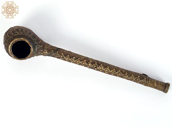 Tribal Small Brass Dumuni Pipe | Rare Collectible Item