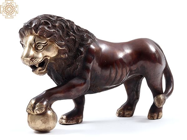 11" The Medici Lion Brass Statue