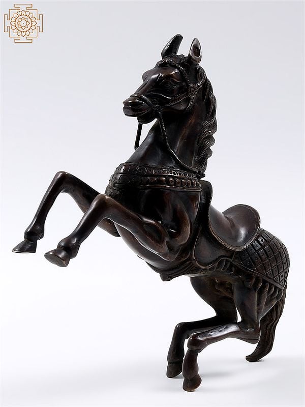 11" Jumping Horse Brass Statue | Home Decor