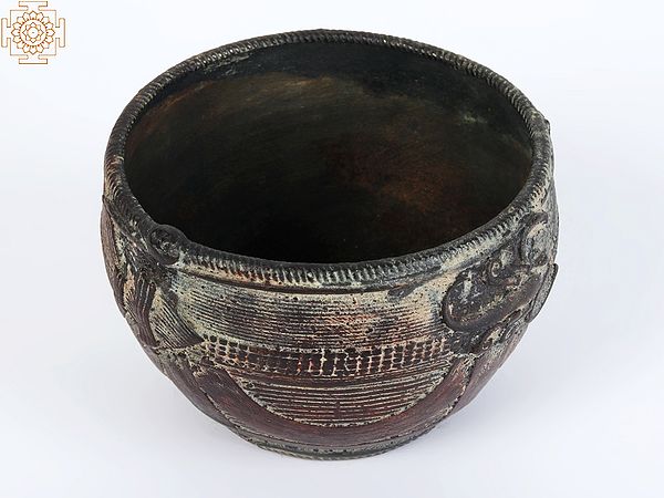 Vintage Antique Engraved Carving Brass Bowl