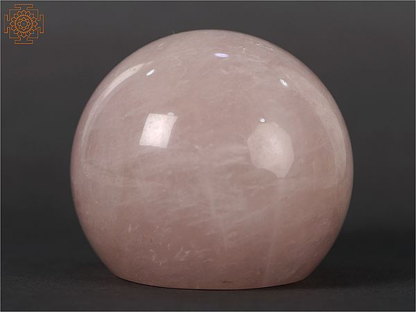 2" Small Natural Rose Quartz Stone Round Paper Weight