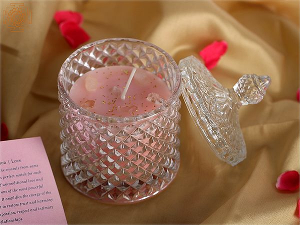 Infused Candle Jar with Gemstone Crystal