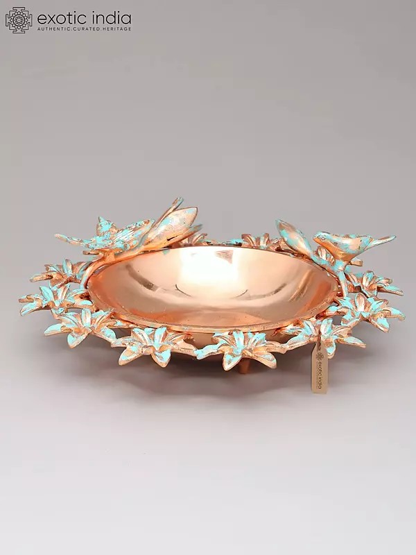 9" Hand-Painted Decorative Urli Bowl with Flowers | Home Decor