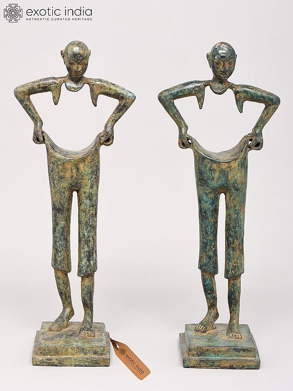 Elongated Metal Human Figures (Pair)