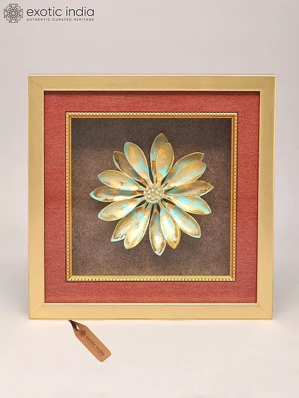 12" Brass Flower Wall Art
