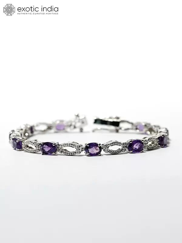 Faceted Amethyst Bracelet