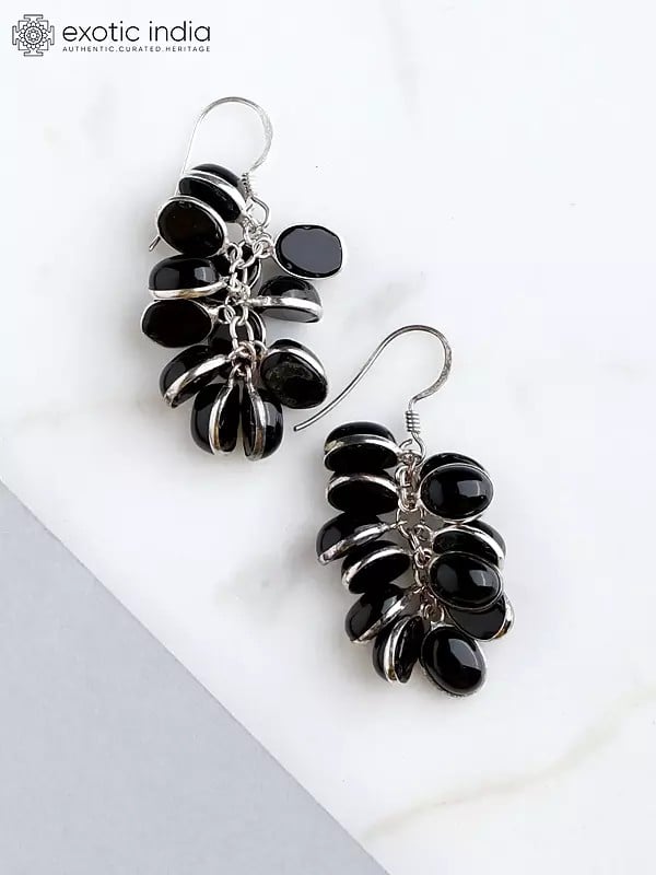 Black Onyx Bunch Earrings