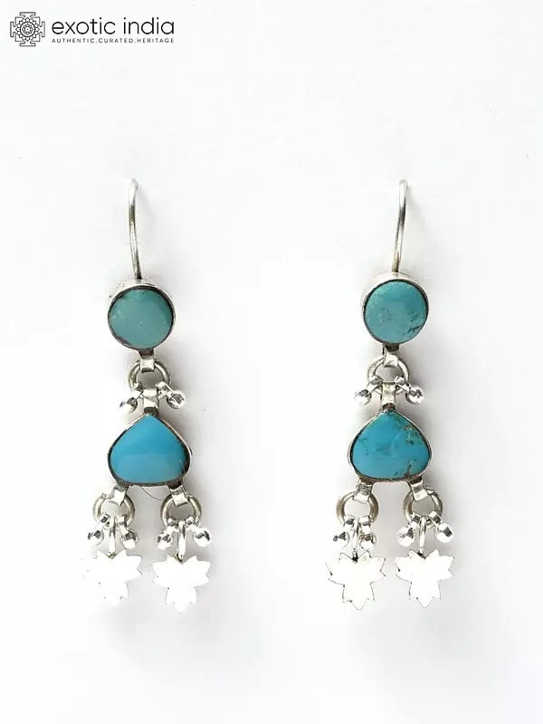 Sleeping Beauty Turquoise Earrings | Sterling Silver Jewelry