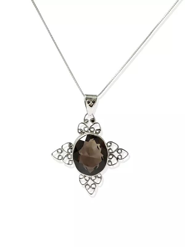 Faceted Smoky Quartz Pendant