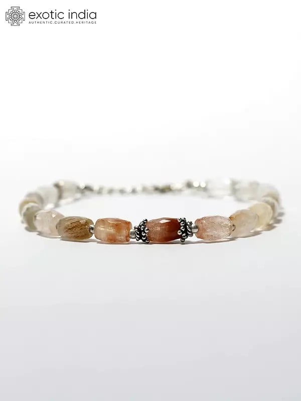 Faceted Rutilated Quartz Bracelet | Sterling Silver Jewelry