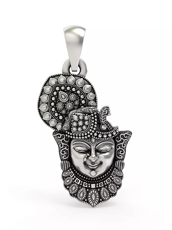 Shrinathji Face Sterling Silver Pendant
