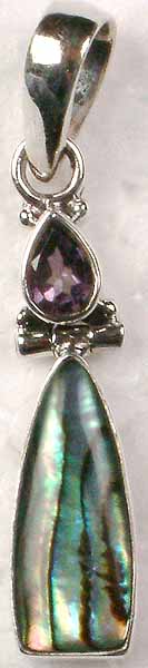 Abalone Shell with Amethyst