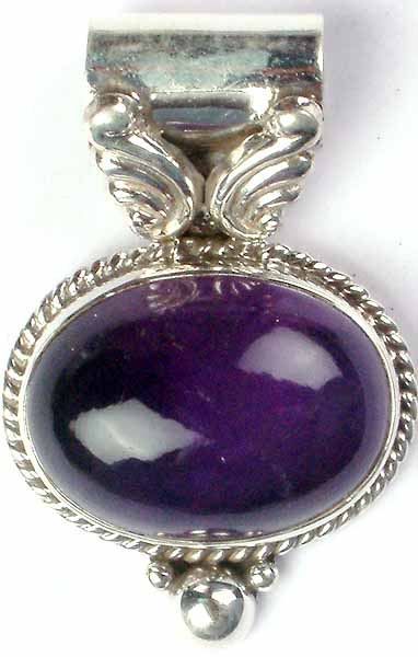 Amethyst Pendant with Wings