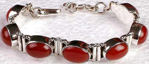 Bracelet with Oval Carnelian stones