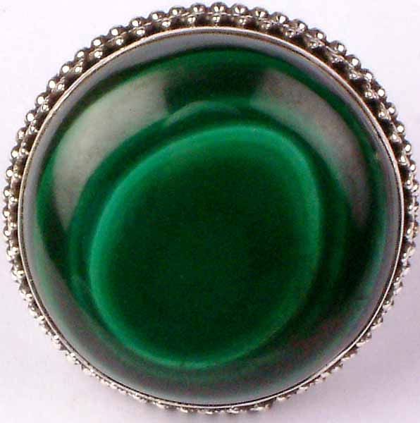 Circular Malachite Ring