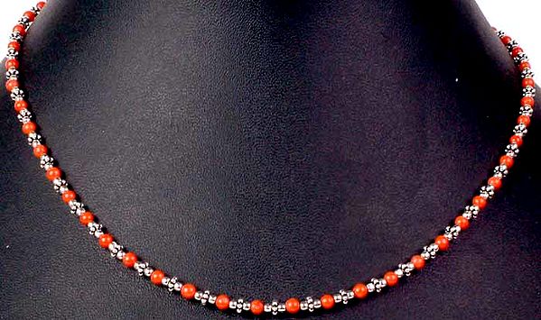 Coral Beaded Necklace to Hang Your Pendants On