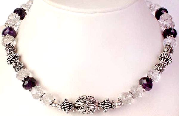 Crystal and Amethyst Necklace