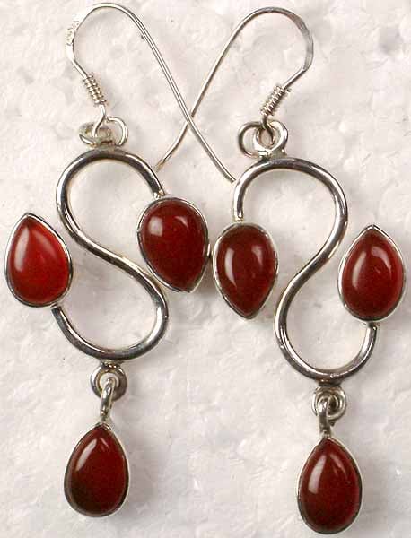 Designer Carnelian Earrings