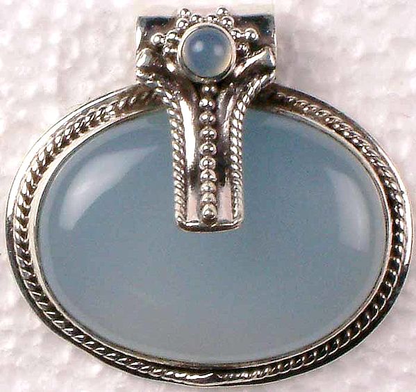 Double Stone Calcedony Pendant