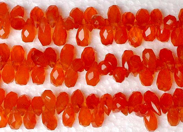 Faceted Drops of Carnelian