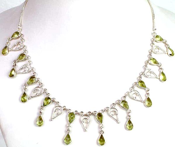 Faceted Peridot Chandelier