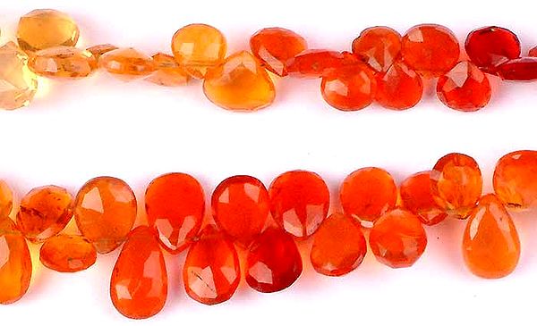 Fire Opal Faceted Briolette