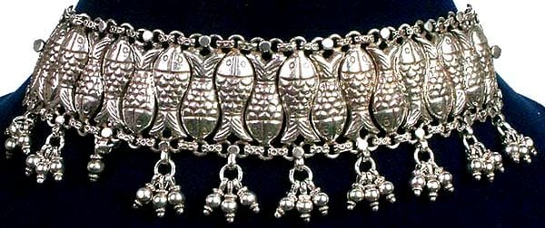 Fish Necklace from Rajasthan with Ghungroos