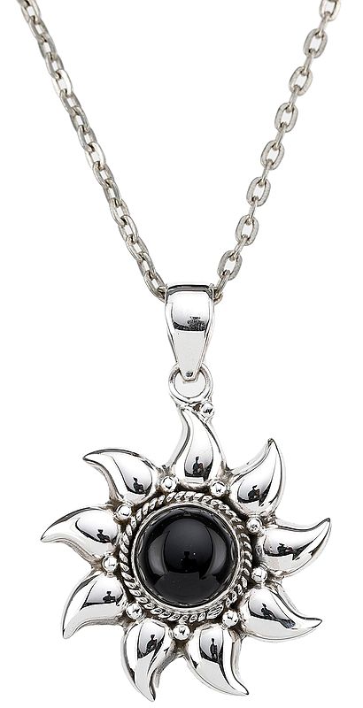 Stylish Sterling Silver Pendant Studded with Gemstone
