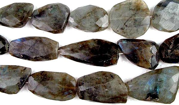 Labradorite Faceted Flat Tumbles