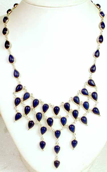 Lapis Lazuli Bezel Necklace