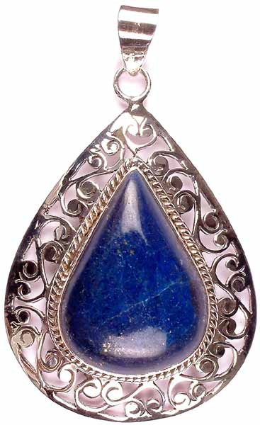 Lapis Lazuli Pendant with Lattice